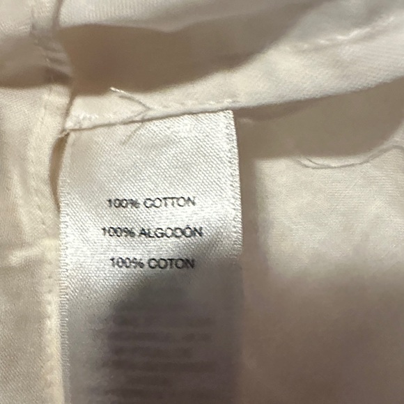 Chico's White Button Down Shirt with Crochet Detail - Picture 5 of 6